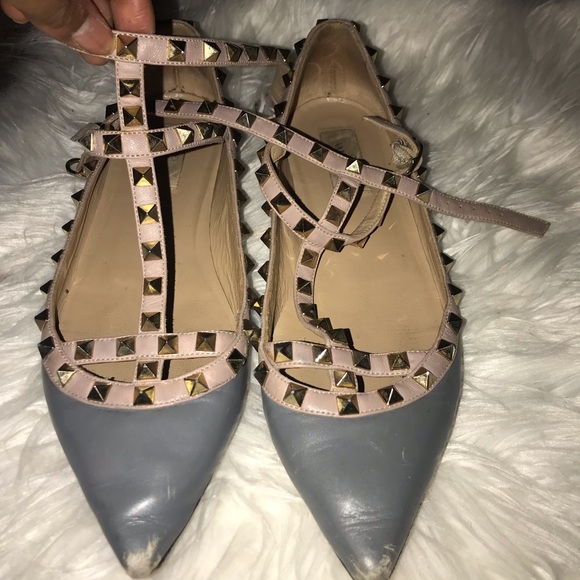 valentino garavani rockstud ballerinas